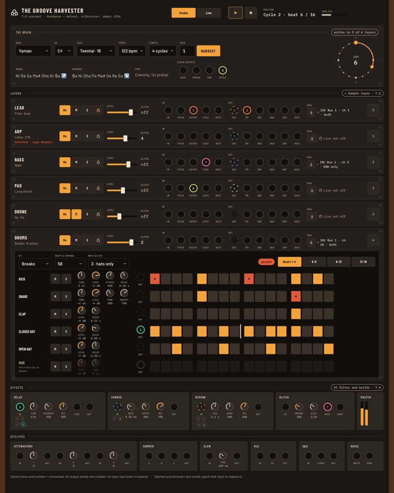 Groove Harvester UI Mockup